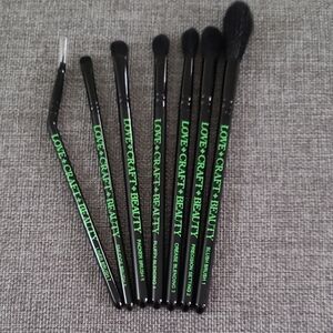 Love+Craft Beauty Eye Brush Set in Black and Green